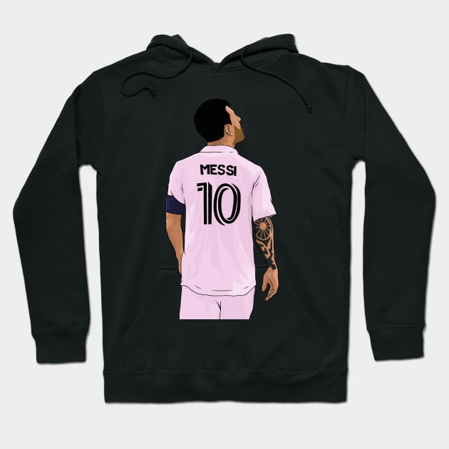 Lionel Messi Football Player Hoodie by Footie Prints